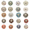 Shyamvun Cabinet Knobs Boho Grey Ceramic Dresser Pull Handle Kitchen