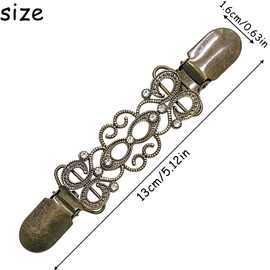 6Pcs Vintage Sweater Clips, Cinch Clip Cardigan Clip Shirt Clips Dress Clips for Women Girls