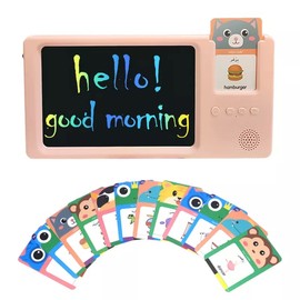 Arabic writing tablet & FlashCards Learning Toys(3-12 Years), The Arabic writing tablet, 255PCS Audible Flashcards Educational Arabic Talking Toys with 510 Words (510 Words Pink Tablet)