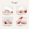 Vatocu Square False Nails Short Rainbow Flowers Press on Nails