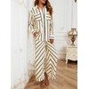 Tankaneo Womens Striped Set 2 Piece Outfits Casual Long Sleeve