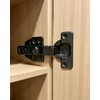 2 Pack Half Cover Hinge Gun Black, Suitable for Frameless