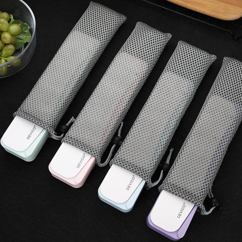 DEVICO Travel Utensils, Portable 18/8 Stainless Steel Silverware Flatware Set,