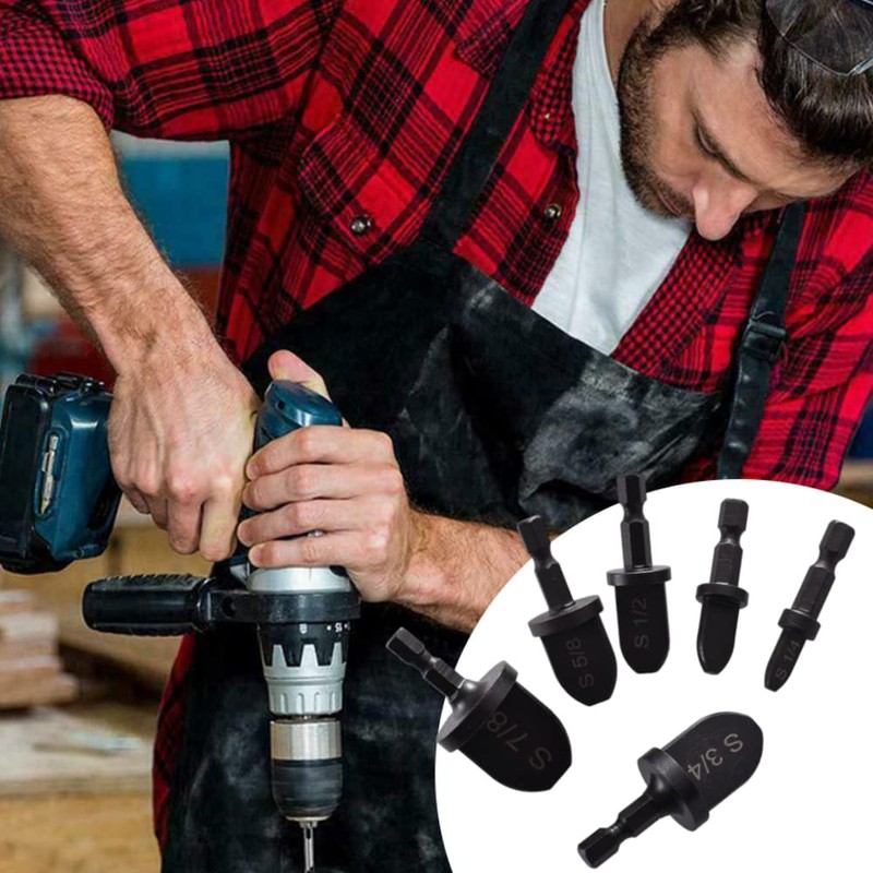 6 Pcs Pipe Expander Hex Shank Swaging Tool Drill Bit
