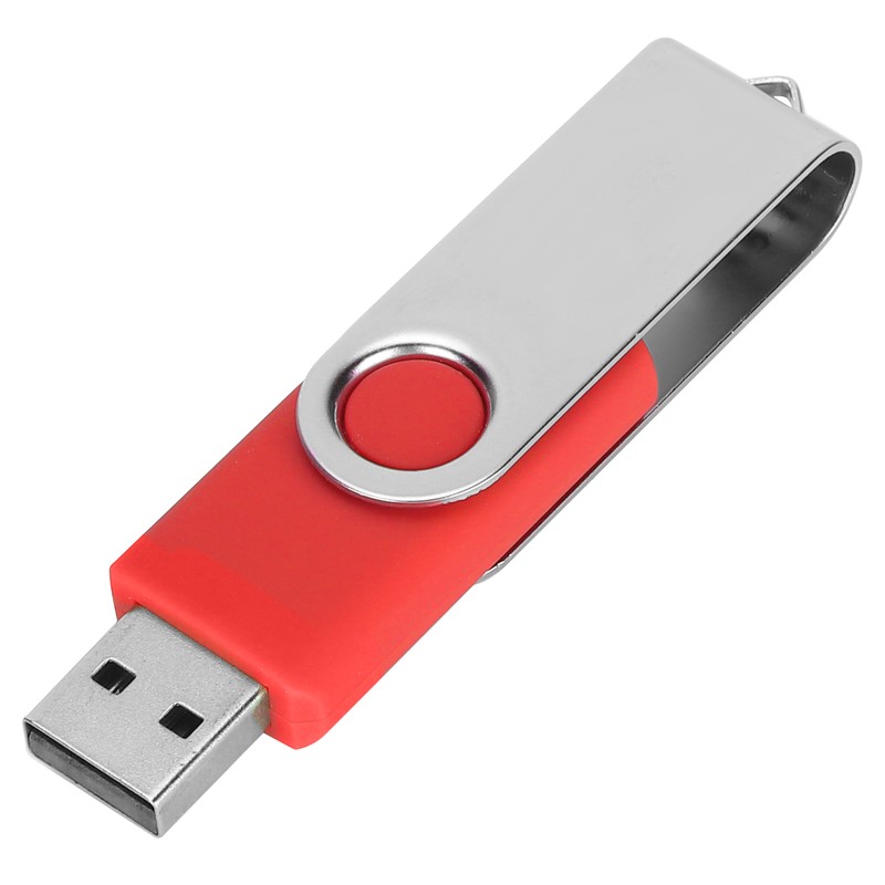 USB Flash Drive Candy Red Rotatable Portable Storage Memory Stick