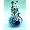 花冠seina Preserved Flower White/Black Cat Flower Gift Present Made in