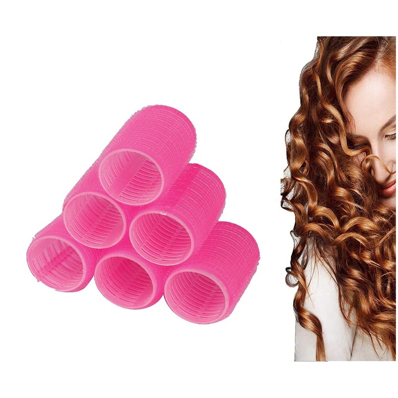 Sweetpea®Hair Rollers Curlers (2.5x 6 cm, Multi Colour) -6 Pieces