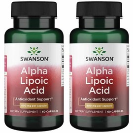 Swanson Alpha Lipoic Acid Antioxidant Supplement, 60 Capsules