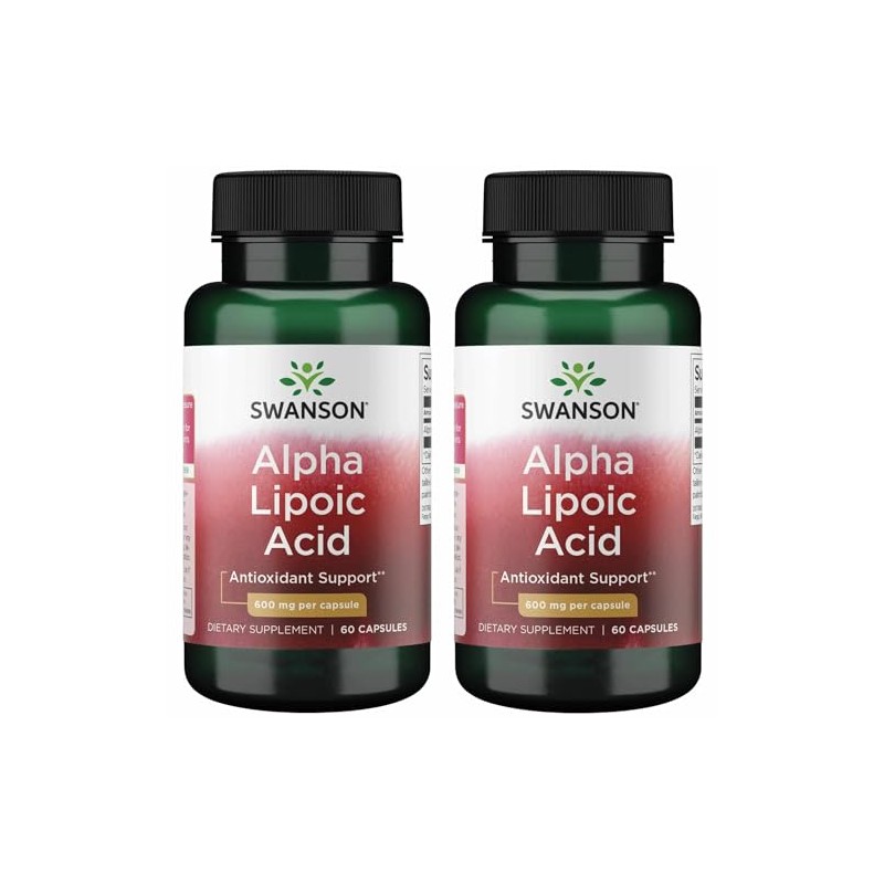 Swanson Alpha Lipoic Acid Antioxidant Supplement, 60 Capsules