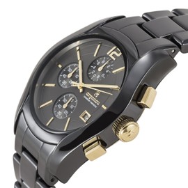 Argonau Unisex Erwachsene Analog Quarz Uhr mit Keramik Armband AU1101