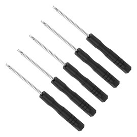 CoCud Tiny Slotted Screwdriver, 1.5mm Size 80mm Length, S2 Steel Flat Screw Driver with Non-Slip Handle - (Applications: for Eyeglasses Watches Electronics Computer), 5pieces