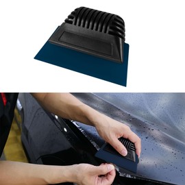 Wedcool Vinyl Squeegee, Scraper Tool for Vinyl, Vinyl Wrap Squeegee, Car Vinyl Scraper Decal Applicator Tool, Rubber Window Tint Squeegee Universal for Window Tinting, Glass Door Cleaning (Blue)