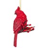Holiday Cardinal Brilliant Red 5 x 4 Resin Holiday Hanging