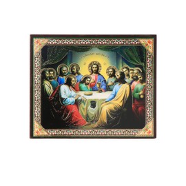 NKlaus The Last Supper Wooden Icon 12 x 10 cm Christian Orthodox 11389