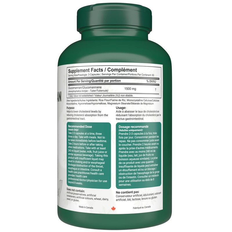 Vorst VORST Glucomannan 1500mg Per Serving (500mg Per Capsule) 180
