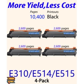ColorPrint Compatible Toner Cartridge Replacement for Dell E515DW E310dw E514dw E310 E514 E515dn 515DW E515 310DW PVTHG 593-BBKD P7RMX Printer (4-Pack, Black)