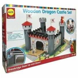 Alex Wooden Dragon Castle Set, 55 Pieces