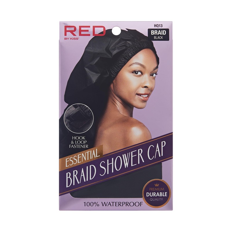 Red by Kiss Essential Super Large Waterproof Braid Shower Cap,