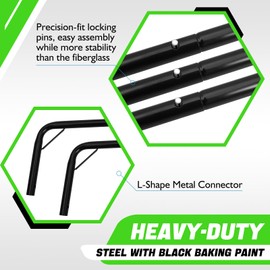 RUNBOW 11x5.5 ft Portable Kids Soccer Goal for Backyard Adult Junior Teenager Large Metal Frame Soccer Net with Carry Bag (11x5.5ft, Green, 1 Pack)