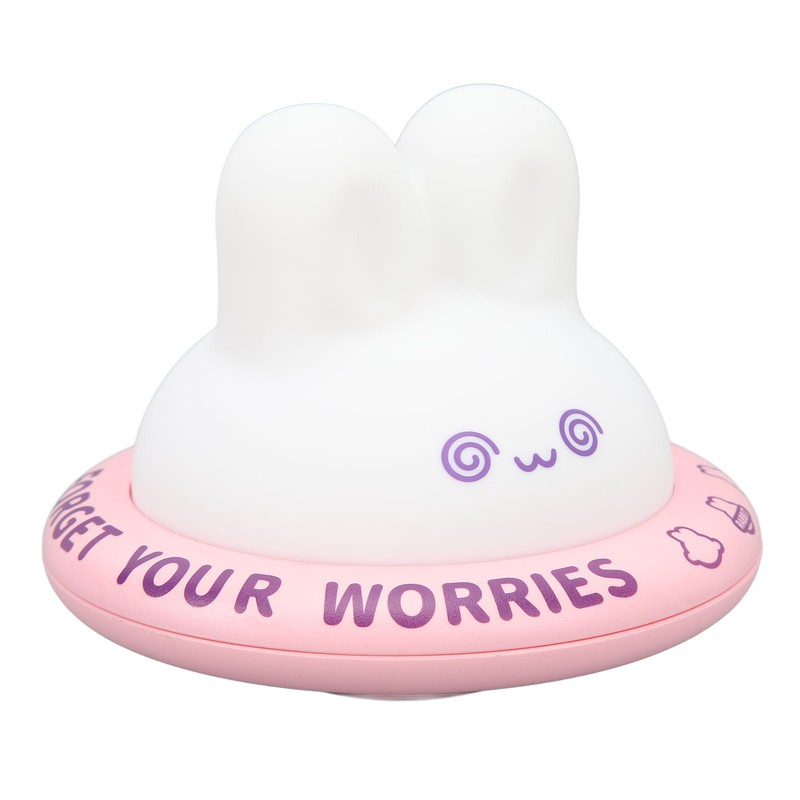 Cute Bunny Night Light Rechargeable 3 Levels Warm Light Soft