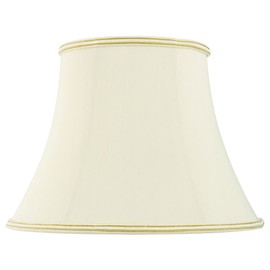 National Lighting Decorative Lampshade for Table Lamps - 14-Inch Tapered Oval Lamp Shade in Cream Fabric - Compatible with 60W 240V E27/B22 GLS Incandescent or LED (Not Included)
