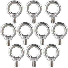 Gearmax Pack of 8 M8 Ring Bolts, 304 Stainless Steel Eye Bolts, Round Eye Bolts, Rustproof Eye Screws for Mounting and Hanging
