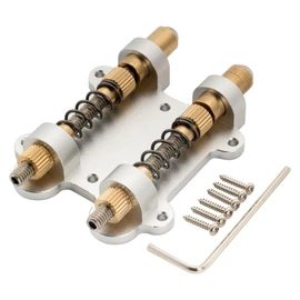 Musiclily Ultra Colorful Series Electric Guitar Tremolo Bridge Dual Tremolo Stopper and Stabilizer, Silver