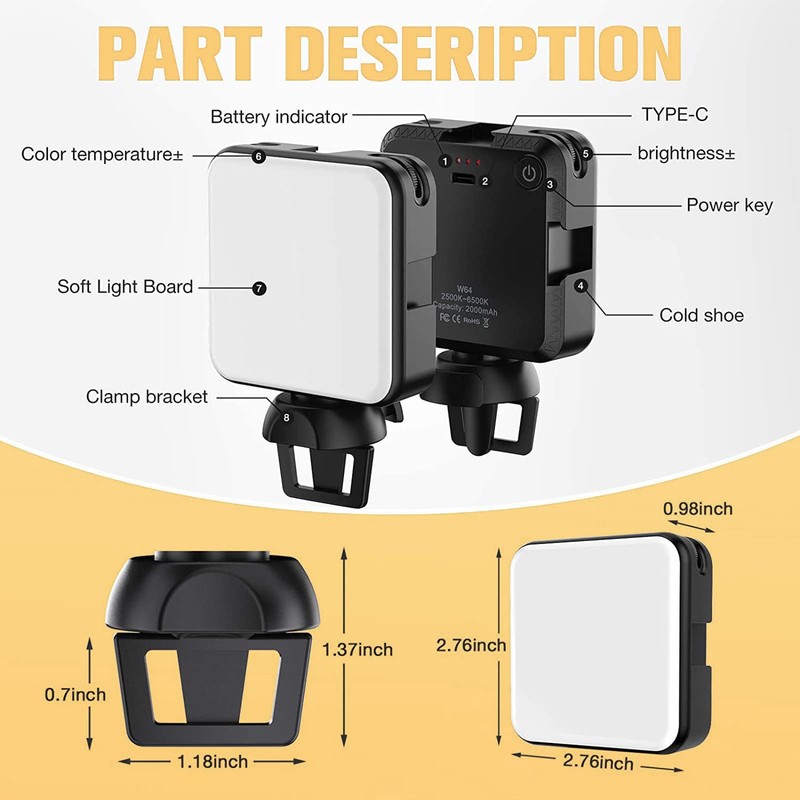 EUBEISAQI Zoom Lighting for Computer | Streaming Lights Clip On