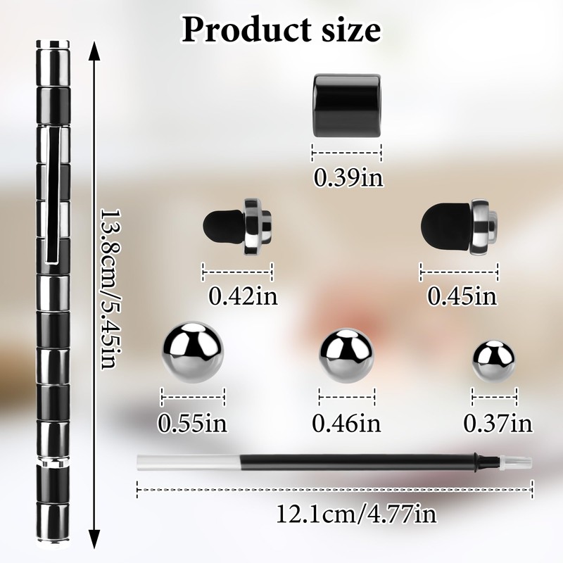 Fidget Pen, Decompression Magnet Metal Pen, Magnetic Fidget Toy Pen