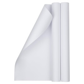 JAM Paper Gift Wrap - Matte Wrapping Paper - 52.6 Sq Ft Total (17 in x 18 Ft) - Matte White - 2 Rolls/Pack