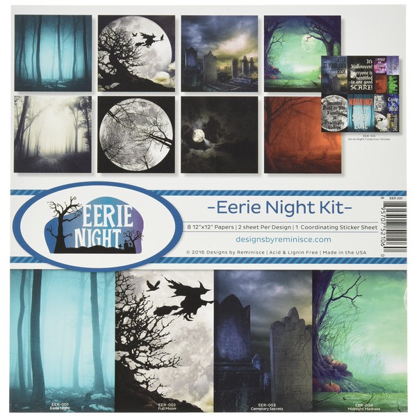 Reminisce EER-200 Eerie Night Collection Kit, Multicolor 12.00" x 12.00"