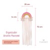 Organizador Macramé Arcoíris Para Moños Decoración Niña