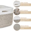 3 Pack Shelf Woven Storage Basket, Closet Rope Baskets For