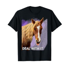 Funny Horse, Sassy Horse, Deal With It, Funny Pony, Chestnut T-Shirt