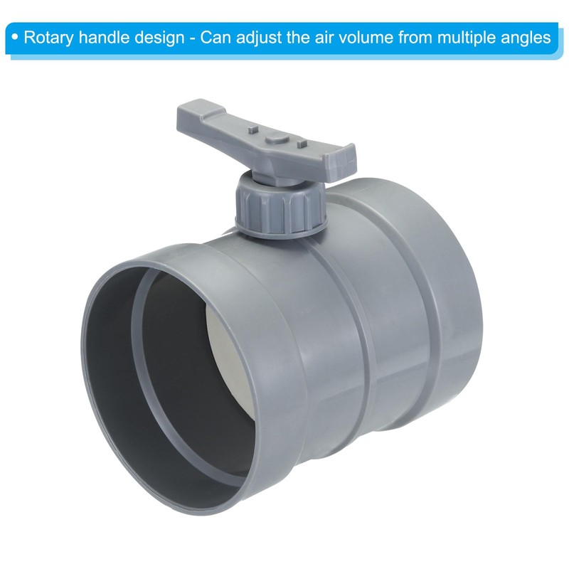 PATIKIL 5" HVAC Duct Manual Volume Damper, PP Adjustment Flame