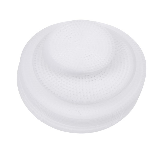 EXCEART 30pcs Plastic Mesh Canvas Sheets Circle Round Needlepoint Embroidery