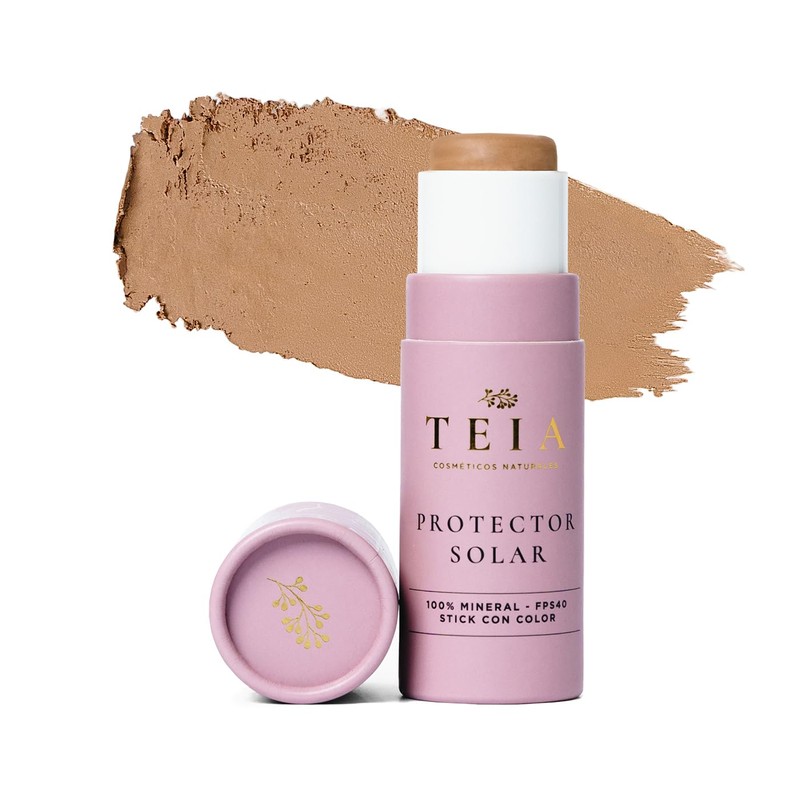 TEIA COSMETICOS Protector Solar Facial en Barra, FPS40, 100% Mineral