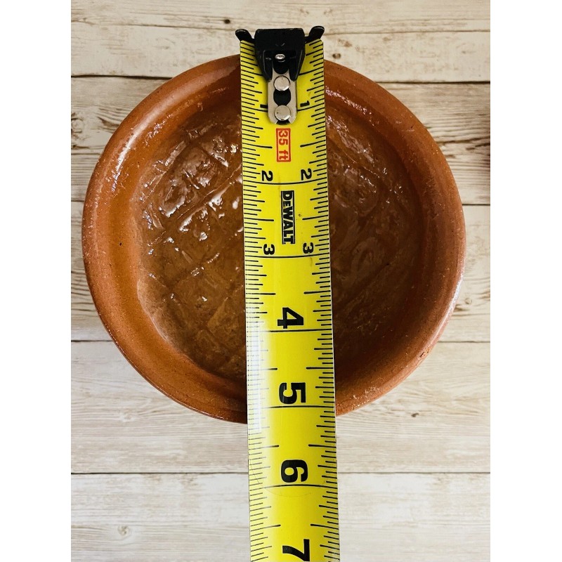 Unbranded Molcajete Mexicano con Cuchara De Barro Mexicano Terra Cota