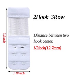 AKAAYUKO Bra Extender 2 Hook Comfortable Women Bra Strap Extension Adjustable, Pack of 3