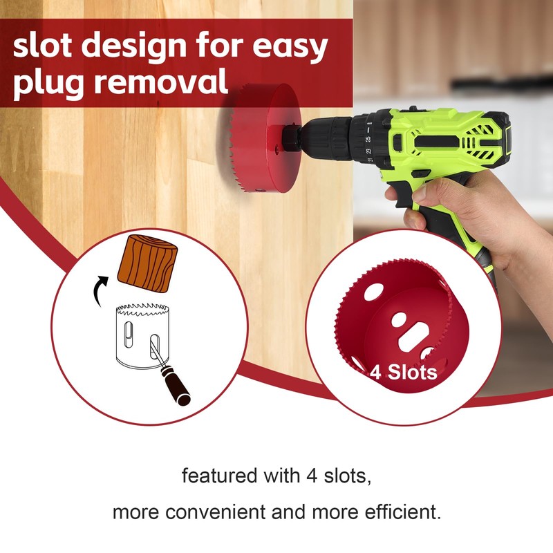 6-1/2 Inch Hole Saw for Wood, 165mm HSS BI-Metal Hole
