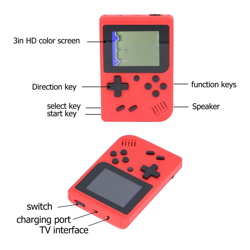 3in Screen Handheld Game Console Classic Portable Game Machine for