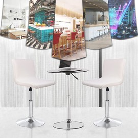 SONNACH Velvet Bar Stool Seat Covers, Square Barstool Covers Slipcovers,Counter Height Chair Covers (2, Off White)