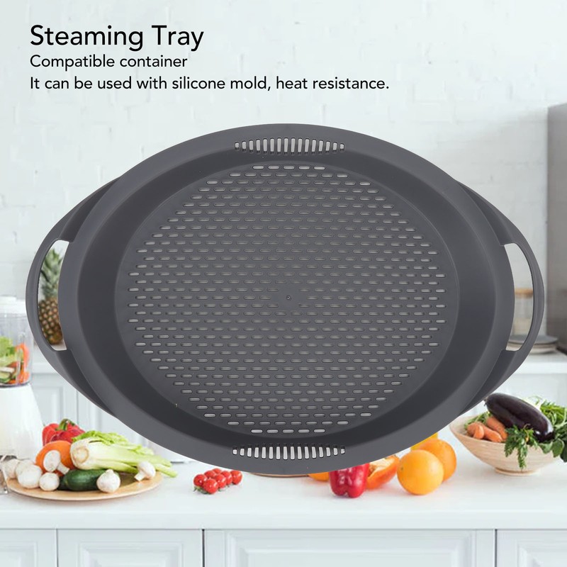 Kitchen Food Processor Robot Tray with Perforated Holes Steaming Tray