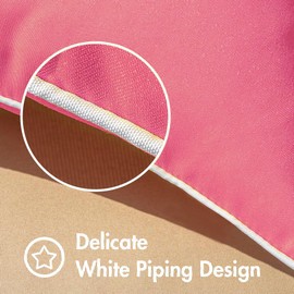 All Smiles Outdoor Waterproof Throw Pillow Covers 18x18 Set of 2 Hot Pink Decorative Patio Tent Bed Sofa Living Room Furniture Sunbrella Cushion Cases Outside Decor for Couch Garden Bench Porch