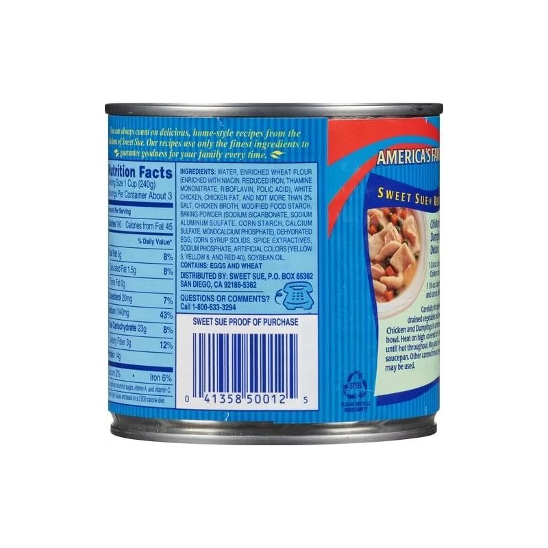 Sweet Sue Chicken & Dumplings 24 Oz Can (Pack of