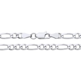 Old English Jewellers Sterling Silver 4mm Figaro Curb Chain Necklace 16 18 20 22 24 26 30 inch (16)