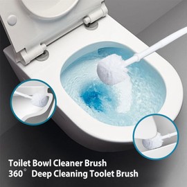 Shar Pei Dog Toilet Brush Holder - White Ceramic Bathroom Decor with Durable Brush, Giftable Foam Packaging