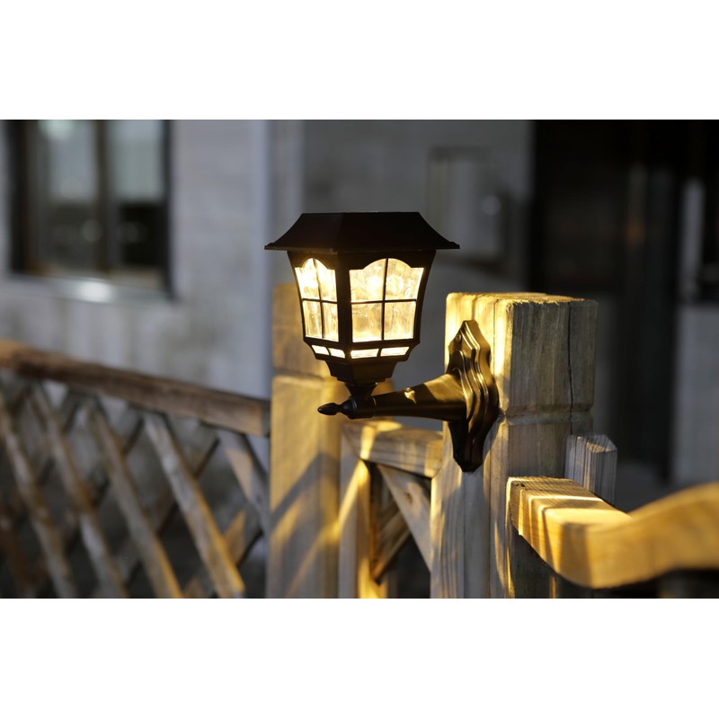 pathscapes W58342 4pk Black Solar Wall Light