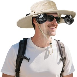 AMACOOL Bucket Hat Fan Pro, Gifts for Father Dad Husband, Fishing Essentials for Women Men, Camping Hiking Beach Gardening