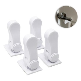 Door Lever Child Lock, Baby Proofing Door Locks Deter Kids Pets from Opening Handle Doors & Getting Locked in Rooms, No Drilling Child Safety Door Handle Locks (White-4 Pack)
